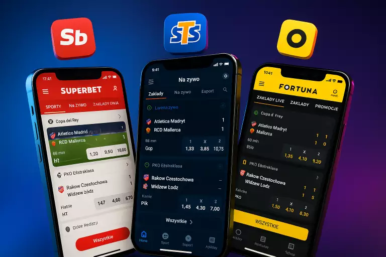 Popularne polskie aplikacje bukmacherskie na smartfony Android i iOS