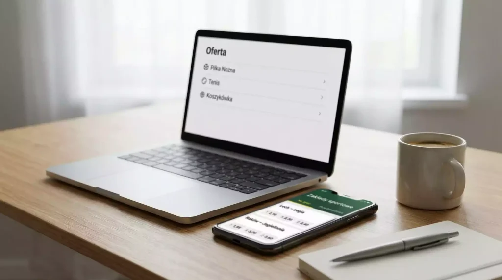 Obraz laptopa i smartfona na stole