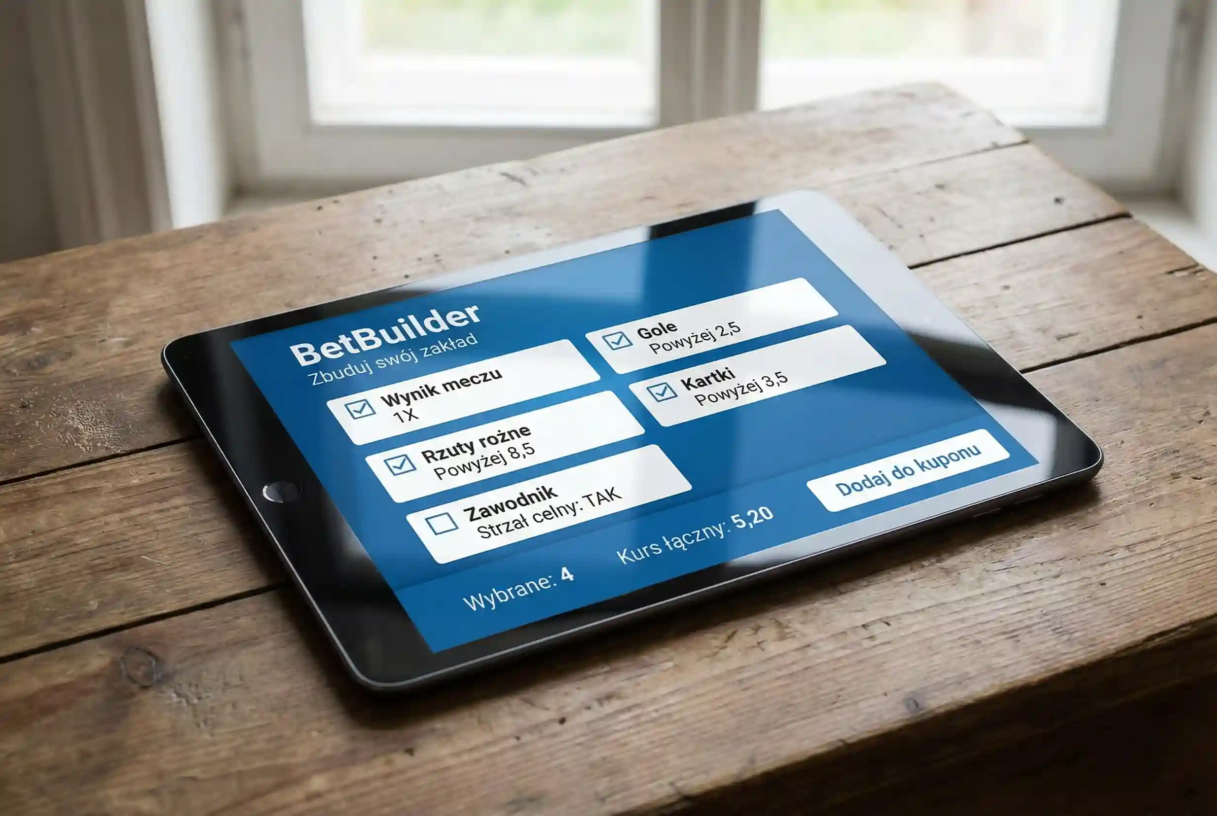 Mężczyzna analizujący statystyki meczu na laptopie