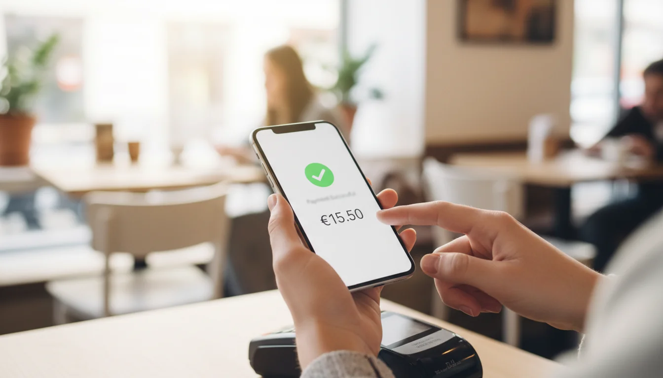Osoba dokonujΔ
ca pΕatnoΕci mobilnej na smartfonie