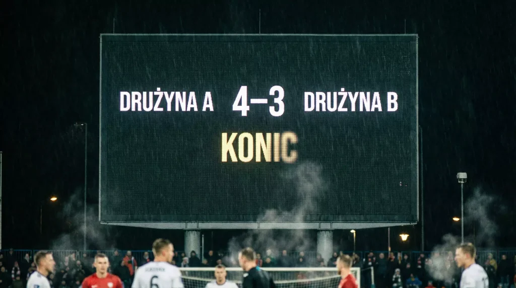 Obraz tablicy wyników z wynikami gry