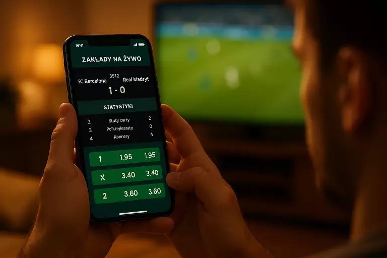 Zdjęcie smartfona z aplikacja bukmacherska